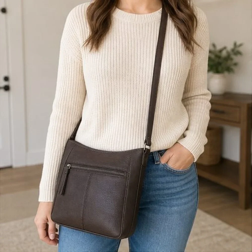 Espresso Faux Leather Bag